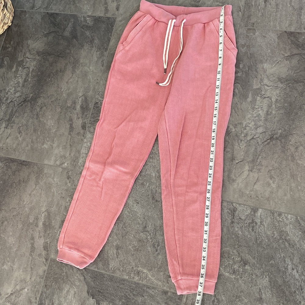 Aerie Pink Corduroy Jogger Pants - Picture 5 of 8